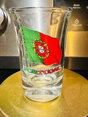 🇵🇹 Never Used Portugal Flag Shot Glass - Green & Red